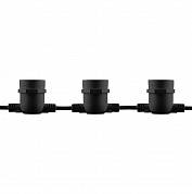 Гирлянда CL50-13 "Белт-лайт" 20 Е27 шаг 50см черный, 10м+3м IP65