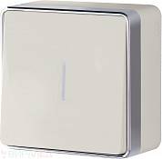 Выкл. однокл.с подсв. накл. / WL15-01-04 слоновая кость