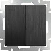 Выкл. двухкл. / WL04-SW-2G графит рифл.